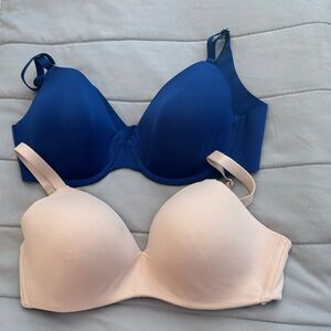 Wacoal Blue and Cream Bras